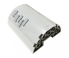 Cylinder Half 3 x 6 x 6 with 1 x 2 Cutout with Bricks Pattern 3 (Sticker) - Set 71040