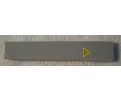 Tile 1 x 6 with Yellow Triangle Pointing Outwards Pattern (Sticker) - Set 75083