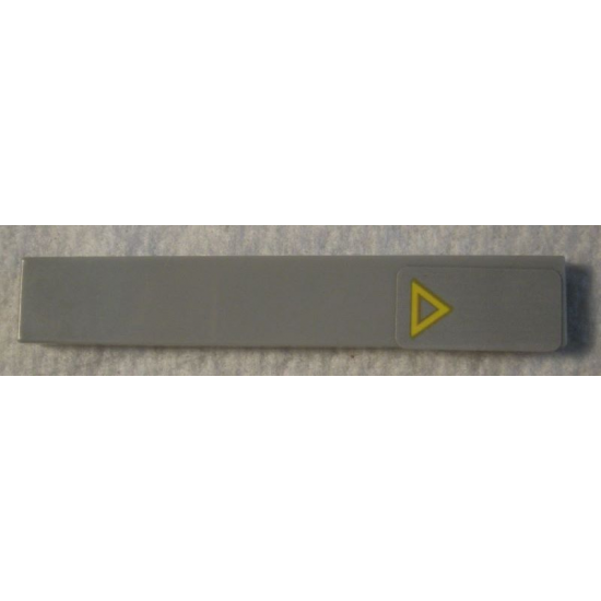 Tile 1 x 6 with Yellow Triangle Pointing Outwards Pattern (Sticker) - Set 75083