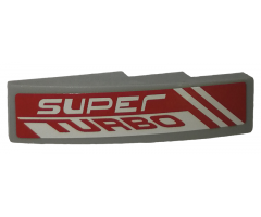 Slope, Curved 4 x 1 with 'SUPER TURBO' Pattern Model Right Side (Sticker) - Set 42039