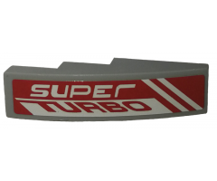 Slope, Curved 4 x 1 with 'SUPER TURBO' Pattern Model Left Side (Sticker) - Set 42039