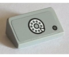 Slope 30 1 x 2 x 2/3 with Telephone Dial and Dark Bluish Gray Button Pattern (Sticker) - Set 75827
