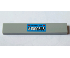 Tile 1 x 6 with 'Springfield, USA' and White '#1D00FUS' License Plate Pattern (Sticker) - Set 71016