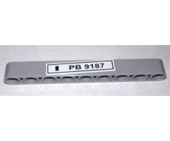 Technic, Liftarm 1 x 9 Thick with 'PB 9187' License Plate Pattern (Sticker) - Set 9395