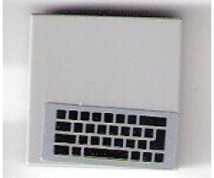 Tile 2 x 2 with Black Keyboard Pattern (Sticker) - Set 75876