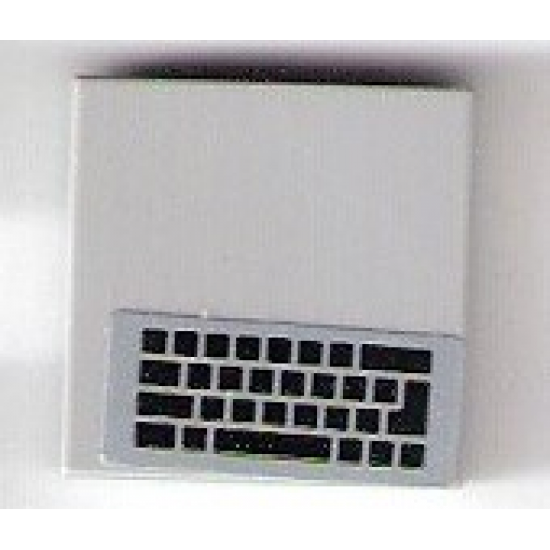 Tile 2 x 2 with Black Keyboard Pattern (Sticker) - Set 75876