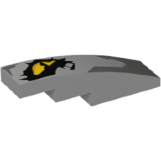 Slope, Curved 4 x 1 with Dragon Eye Pattern Model Left Side
