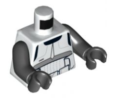 Torso SW Detailed Armor Scout Trooper Pattern / Black Arms / Black Hands