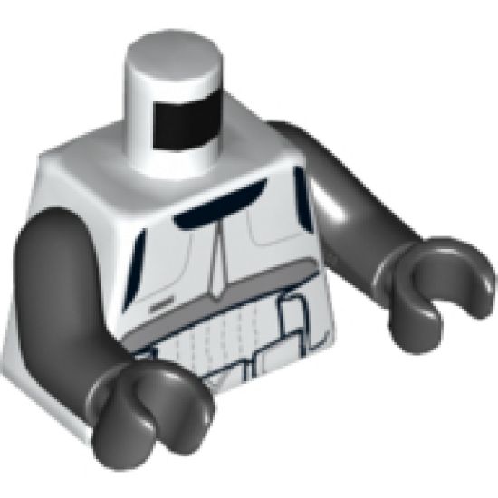 Torso SW Detailed Armor Scout Trooper Pattern / Black Arms / Black Hands