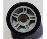 Wheel & Tire Assembly 11mm D. x 6mm with 5 Spokes with Black Tire 14mm D. x 6mm Solid Smooth (50944 / 50945)