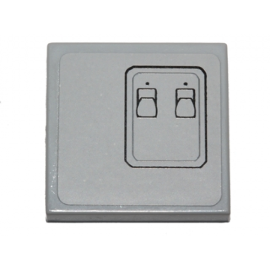 Tile 2 x 2 with SW First Order Snowspeeder Hull Plates Pattern 1 Model Left Side (Sticker) - Set 75100