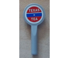 Minifigure, Utensil Signal Paddle with 'TEXAS TEA' Pattern (Sticker) - Set 8487