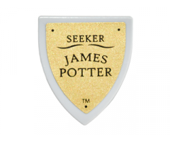 Minifigure, Shield Triangular with 'SEEKER JAMES POTTER' on Gold Background Pattern (Sticker) - Set 4842