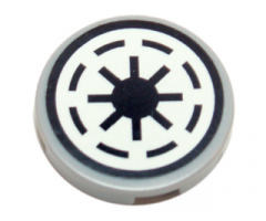 Tile, Round 2 x 2 with SW Republic Pattern on White Background (Sticker) - Sets 7676 / 7751 / 8014 / 9498 / 10195 / 75021