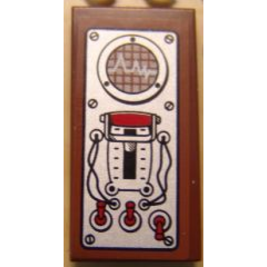 Tile 2 x 4 with Breaker and 3 Toggle Switches Pattern (Sticker) - Set 9466