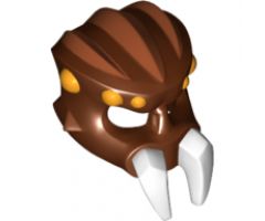Minifigure, Headgear Mask Spider with White Pincers, Orange Spots and Dark Orange Ridges Pattern
