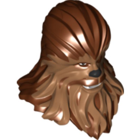 Large Figure Part Head Modified SW Wookiee with Medium Nougat Fur Pattern (Chewbacca)