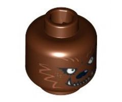 Minifigure, Head Werewolf Pattern - Blocked Open Stud