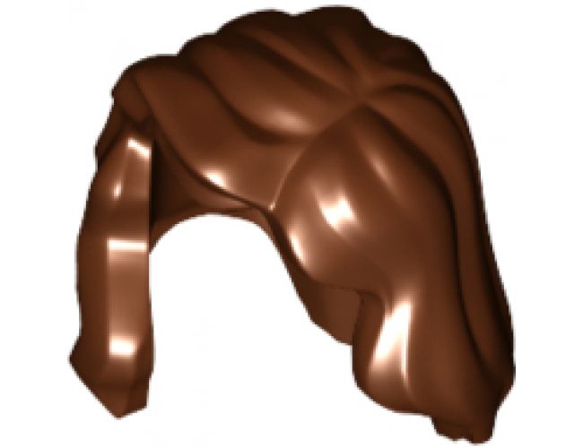 Minifigure, Hair Female Mid-Length with Part over Right Shoulder