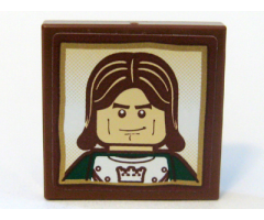 Tile 2 x 2 with Castle Soldier Portrait Pattern (Sticker) - Set 10193