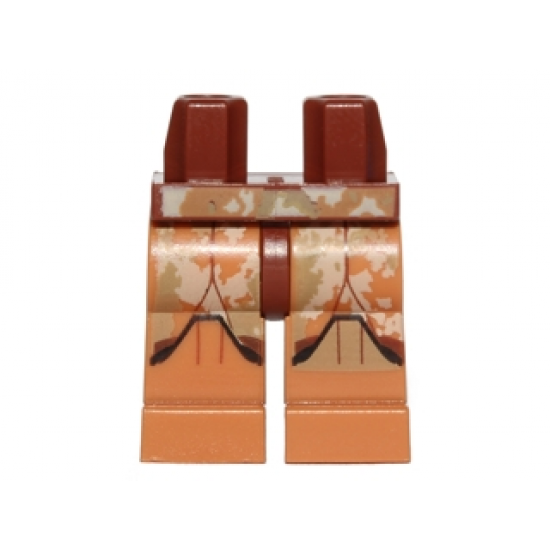 Hips and Medium Nougat Legs with SW Clone Trooper Camouflage Armor Pattern