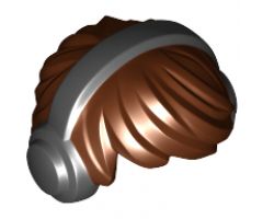 Minifigure, Hair Short Tousled with Black Headphones Pattern