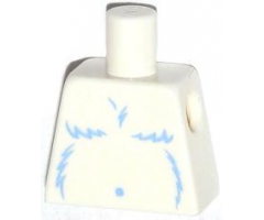 Torso Yeti with Bright Light Blue Shaggy Hair Pattern