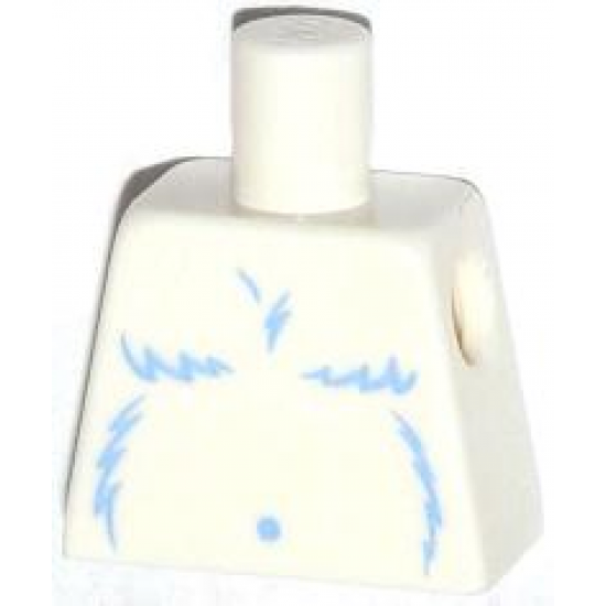 Torso Yeti with Bright Light Blue Shaggy Hair Pattern