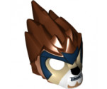 Minifigure, Headgear Mask Lion with Tan Face and Dark Blue Headpiece Pattern