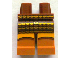 Hips and Medium Nougat Legs with Brown and Gold Armor Scales Pattern