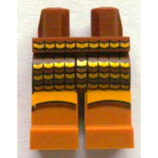 Hips and Medium Nougat Legs with Brown and Gold Armor Scales Pattern