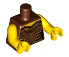 Torso Female Armor with Gold Decorations Pattern / Yellow Arms / Yellow Hands