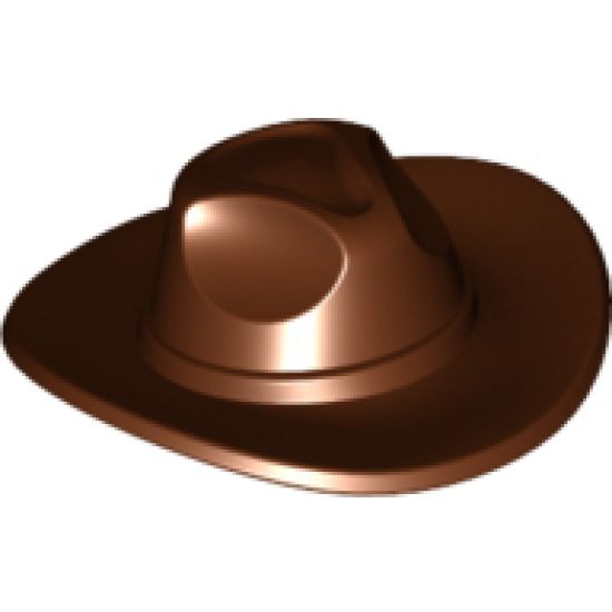 Minifigure, Headgear Hat, Very Wide Brim, Outback Style (Fedora)