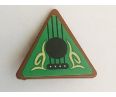 Road Sign 2 x 2 Triangle with Clip with Goblin Balalaika Pattern (Sticker) - Set 41185