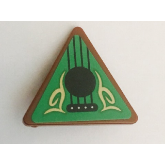 Road Sign 2 x 2 Triangle with Clip with Goblin Balalaika Pattern (Sticker) - Set 41185