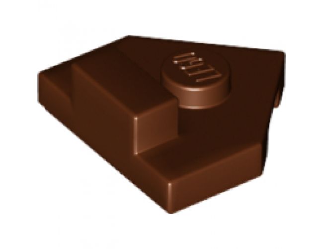 Wedge, Plate 2 x 2 Pentagonal with Center Stud and 1 x 1/2 Raised Tab on Top