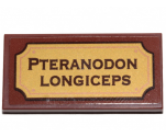Tile 2 x 4 with 'PTERANODON LONGICEPS' Pattern (Sticker) - Set 21320