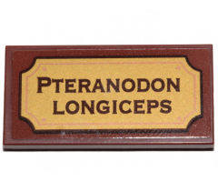 Tile 2 x 4 with 'PTERANODON LONGICEPS' Pattern (Sticker) - Set 21320