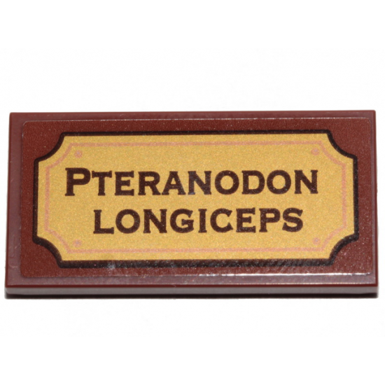 Tile 2 x 4 with 'PTERANODON LONGICEPS' Pattern (Sticker) - Set 21320