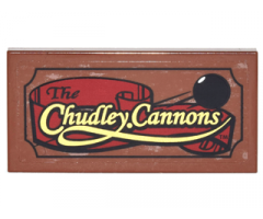 Tile 2 x 4 with 'The Chudley Cannons' Pattern (Sticker) - Set 4840