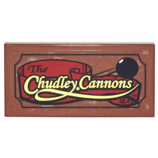 Tile 2 x 4 with 'The Chudley Cannons' Pattern (Sticker) - Set 4840