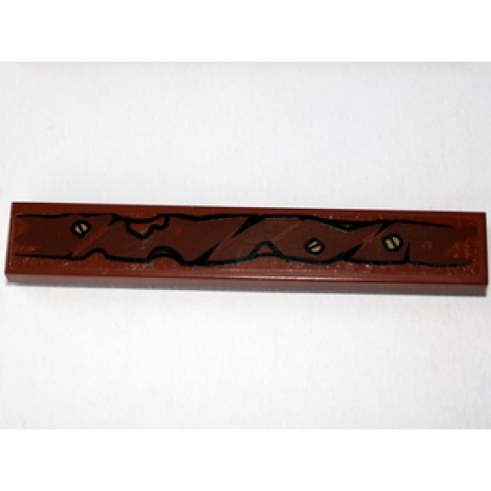 Tile 1 x 6 with Wooden Branch and 3 Screws Pattern Type 1 (Sticker) - Set 79010