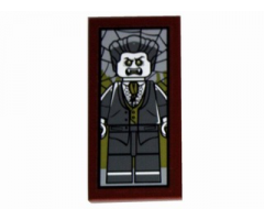 Tile 2 x 4 with Lord Vampyre Portrait Pattern (Sticker) - Set 10228