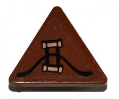 Road Sign 2 x 2 Triangle with Clip with Copper Handles Pattern (Sticker) - Set 70602