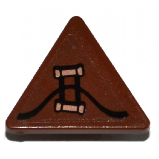 Road Sign 2 x 2 Triangle with Clip with Copper Handles Pattern (Sticker) - Set 70602
