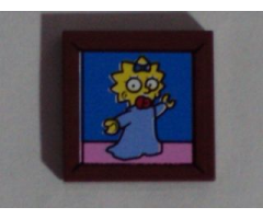 Tile 2 x 2 with Maggie Simpson Portrait Pattern (Sticker) - Set 71006