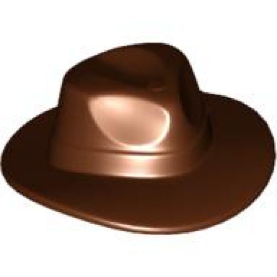 Minifigure, Headgear Hat, Wide Brim Outback Style (Fedora)