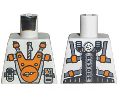 Torso Space Mars Mission Astronaut with Orange and Silver Pattern
