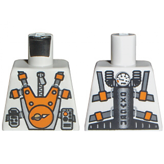 Torso Space Mars Mission Astronaut with Orange and Silver Pattern