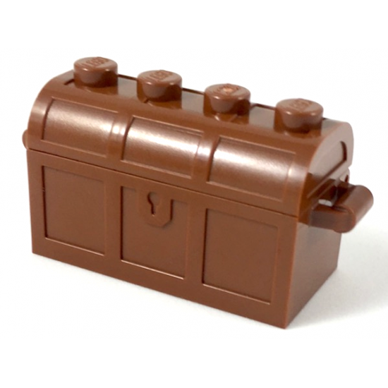 Container Treasure Chest Bottom - Slots in Back with Same Color Container, Treasure Chest Lid - Thick Hinge (4738a / 4739a)